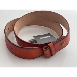 NPET Heavy Genuine Full Grain Leather Brown Belt *No Buckle* 32-34